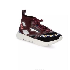 New Authentic Valentino Garavani Mix Media Runner Sneaker Men Shoe 43 $945